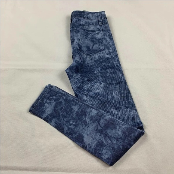 Womens Jeggings TRACTR Tye-Dye Denim Jeans Skinny Blue Indigo Juniors Size 26 - Picture 4 of 4